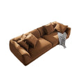 Nordic Modern Sofa With Removable Pillowcase and High Density Sponge - Dark Brown