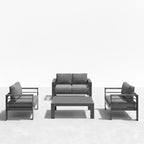 Outdoor Patio Set with All-Weather Cushions - Dark Gray