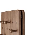 Full Length Wall Mounted Mirror with Shelf and Hook - Dark Brown, White, or Light Brown