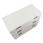 Solid Wood 3 Drawer Dresser with Ribbed Fronts - Multiple Colors