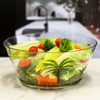 Palm Tree Acrylic Serving Bowl with Unbreakable Design - White