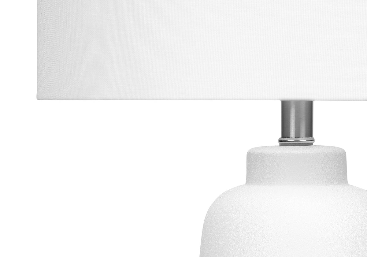 Modern Ceramic Table Lamp with Ivory Shade - Cream