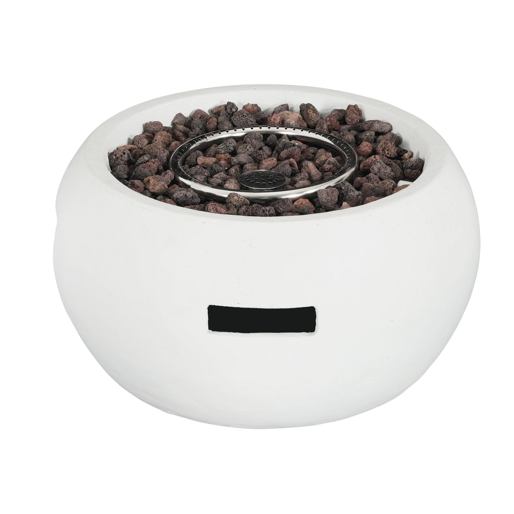 Patio MGO Propane Fire Pit with 40,000 BTU Output - White or Brown