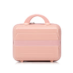 ABS 2-Piece Luggage Set with Spinner Wheels and Combination Lock - Pink