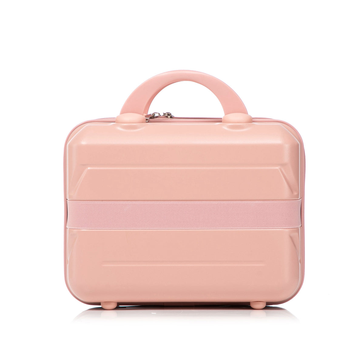 ABS 2-Piece Luggage Set with Spinner Wheels and Combination Lock - Pink