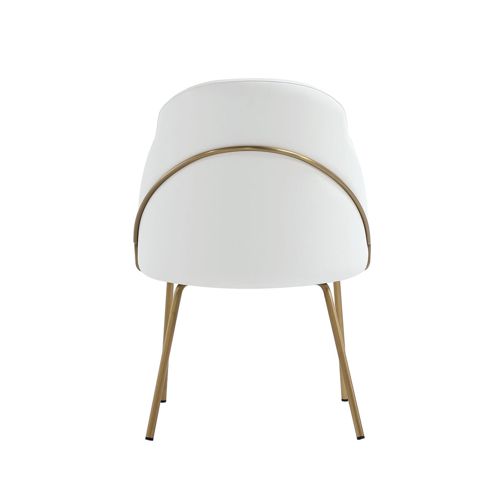Upholstered Dining Chair with High-Density Foam - Beige, Gray, or White
