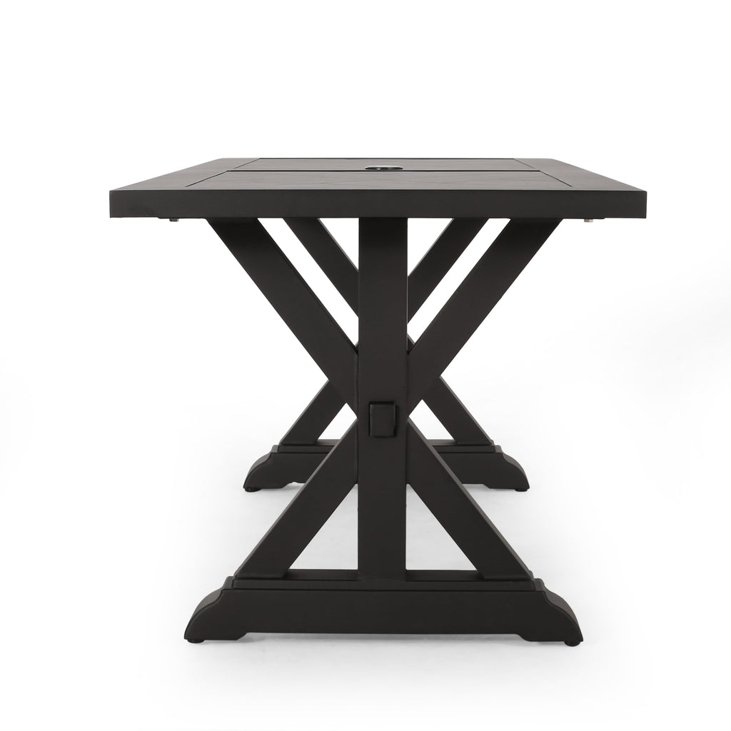Antique Matte Outdoor Aluminium Dining Table with Durable Construction