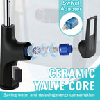 Tall Pull Down Vessel Faucet with Dual Spray Modes - Gold or Black