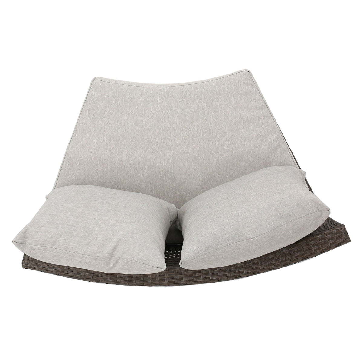 Pt Limon Modern Outdoor Single Sofa with Iron Frame – Pearl Silver or Light Brown