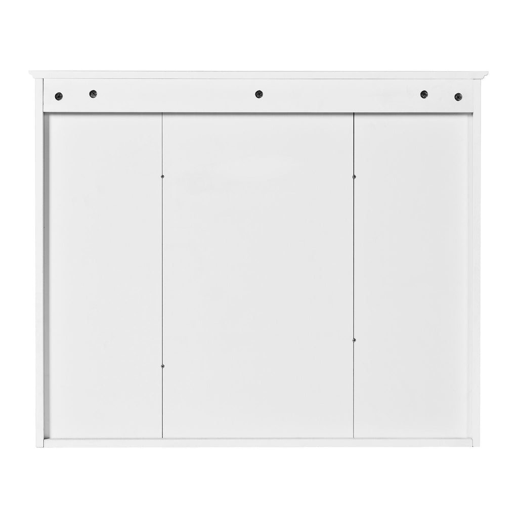 Wall Mounted Bathroom Medicine Cabinet With Mirror & Open Shelves