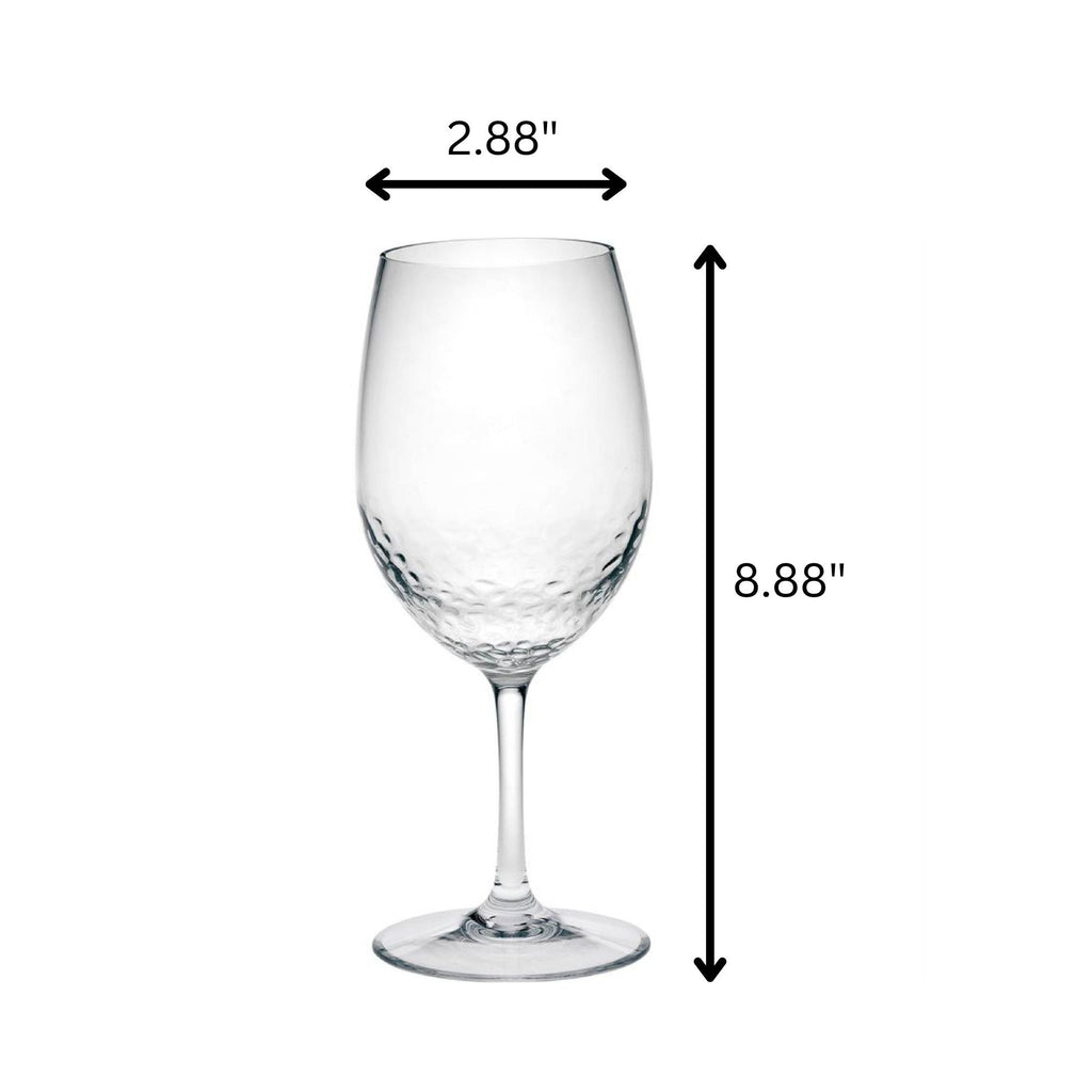Unbreakable Tritan Plastic Wine Glasses with 20oz Capacity - Clear