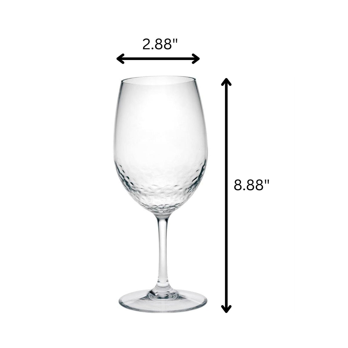 Unbreakable Tritan Plastic Wine Glasses with 20oz Capacity - Clear
