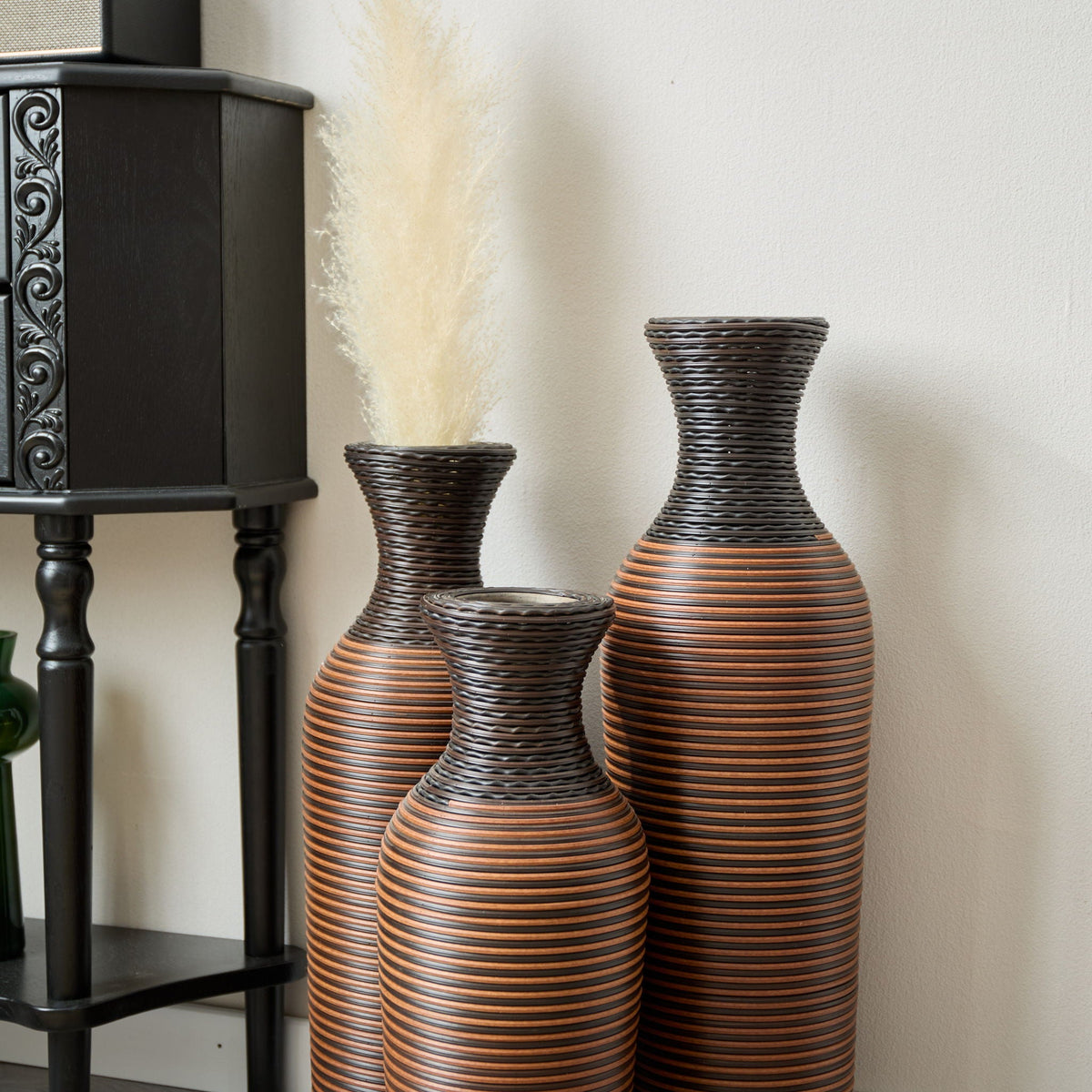 Classic And Neat Floor Vase with High Independent Stand - Multiple Colors
