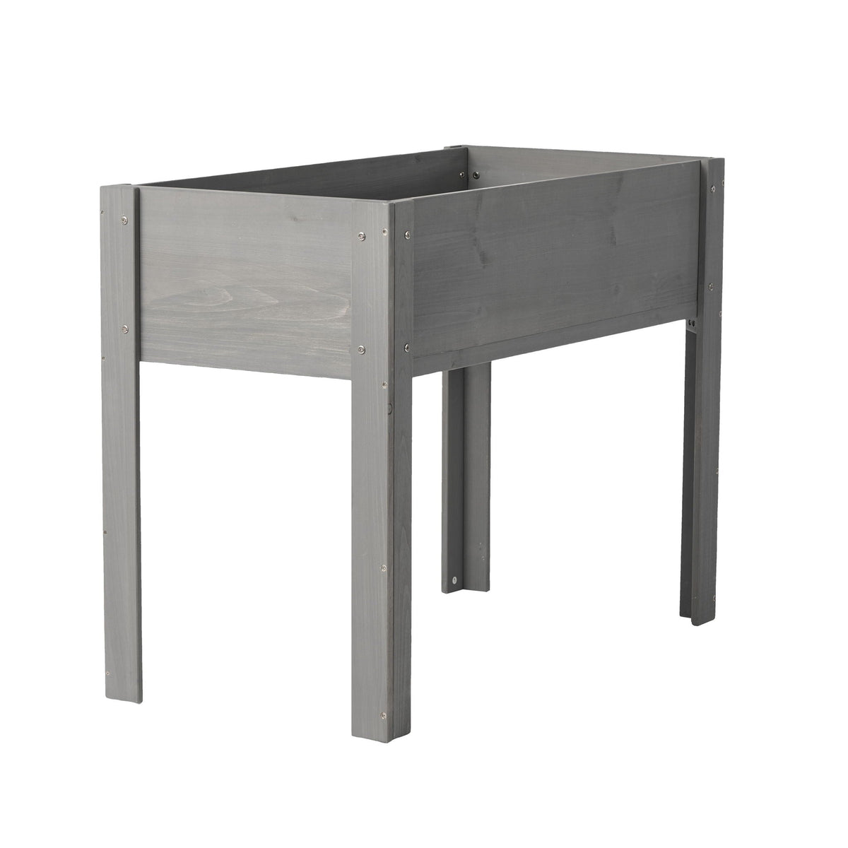 Solid Wood Raised Garden Bed with Legs - Available in Gray, Dark Gray, Dark Brown