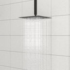 Premium 8" Ceiling Mounted Shower Arm with Flange - Black or Gray
