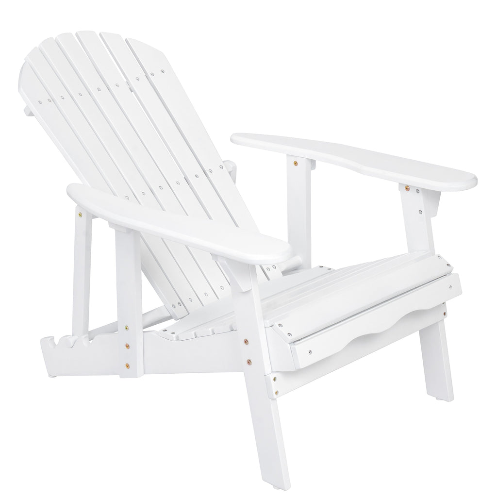 Malibu Adirondack Chair with Foldable Acacia Wood Design - Natural