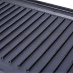 Pre-Seasoned Cast Iron Reversible Rectangular Grill Griddle with Dual-Sided Design - Black