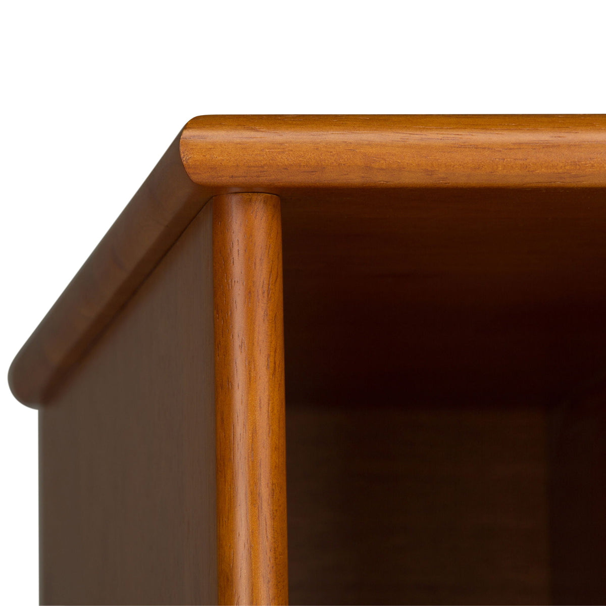 Mid Century Wide Bookcase with Storage Drawers - Multiple Colors