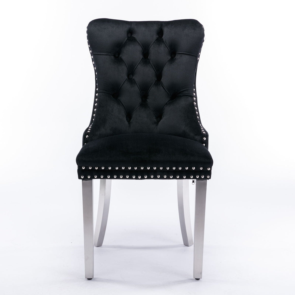 Contemporary Upholstered Dining Chair Set with Nailhead Trim - Multiple Colors