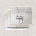 LED Medicine Cabinet With Defogger and Digital Display - Pearl Silver