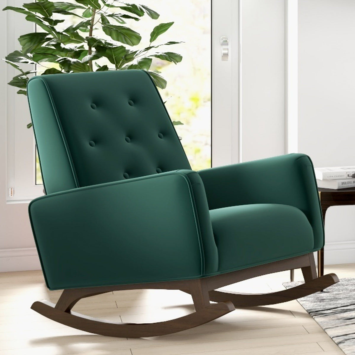 Demetrius Solid Wood Rocking Chair - Multiple Colors