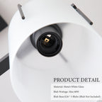 Adjustable Cylindrical Pendant Light with Frosted Glass Shade - Black or Gold