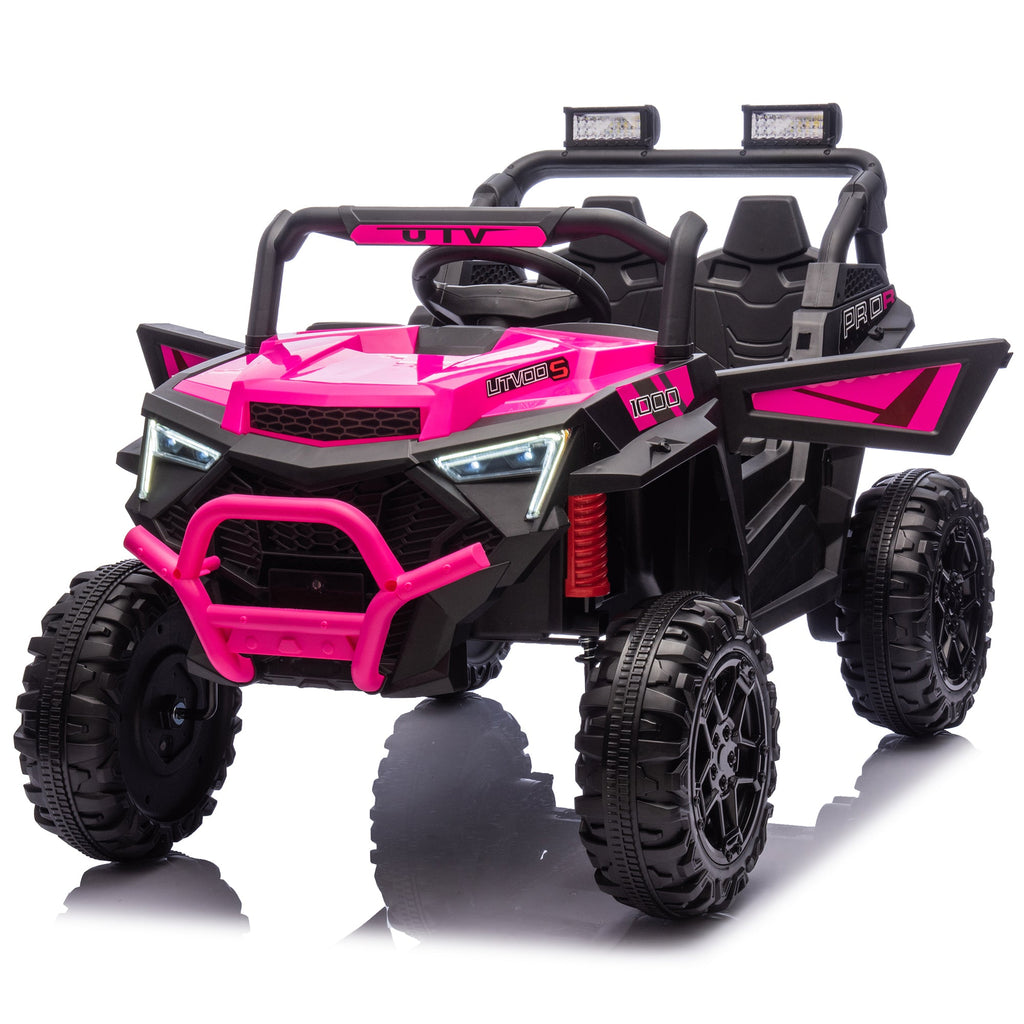 24V 400W Kids Ride On Electric UTV with Remote Control - Pink, Black, Blue