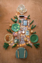 Glass Christmas Ball Ornaments with Hanging Loop - Light Brown