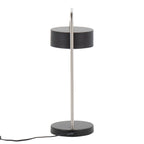 Contemporary Table Lamp with Adjustable Shade - Nickel / Black