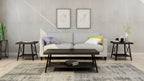 Modern Rustic Style Coffee Table with Spacious Top - Light or Dark Brown