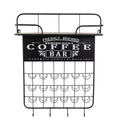Floating Coffee Bar Shelf with Coffee Pod Holder and Storage Shelf - Black