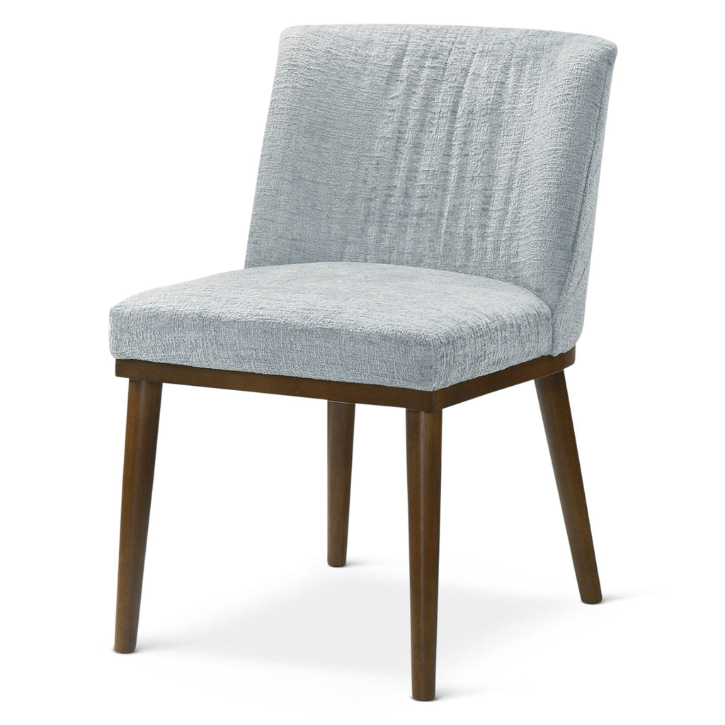 Mid-Century Dining Chair Set of 2 with Solid Wood Frame - Dark Gray or White