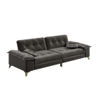 Modern 4-Seater Cloud Sofa with Wide Flip Armrests - Chenille
