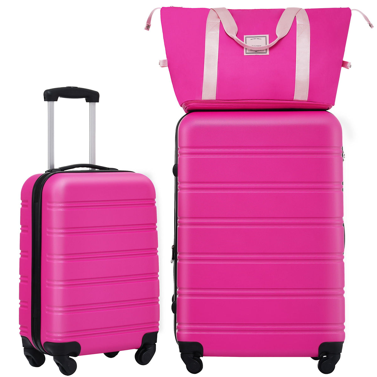 Hardshell Luggage Set with TSA Lock - Pink