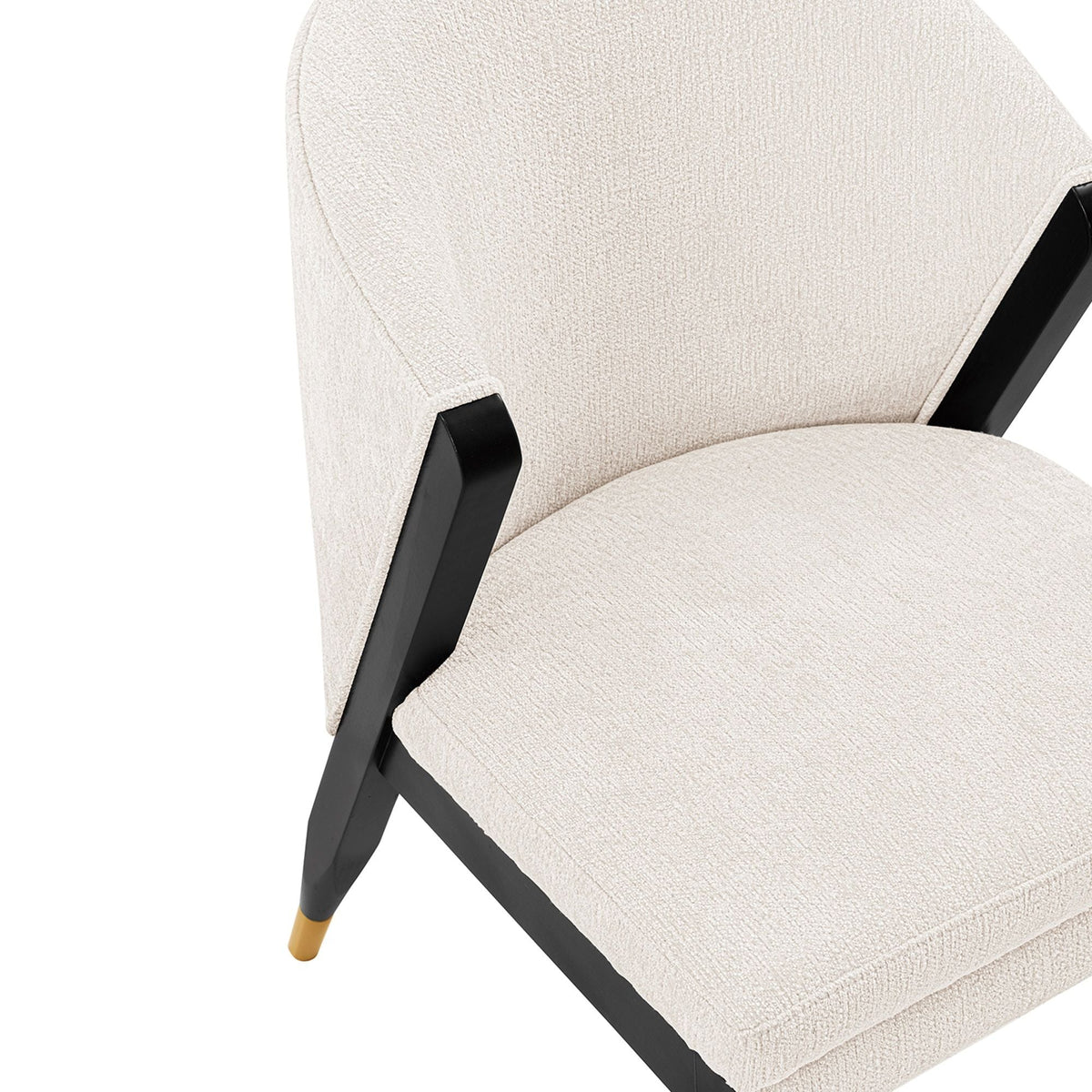Ola Dining Chair with Solid Elm Wood Frame and High-Density Foam - Beige, Gray, or Dark Gray