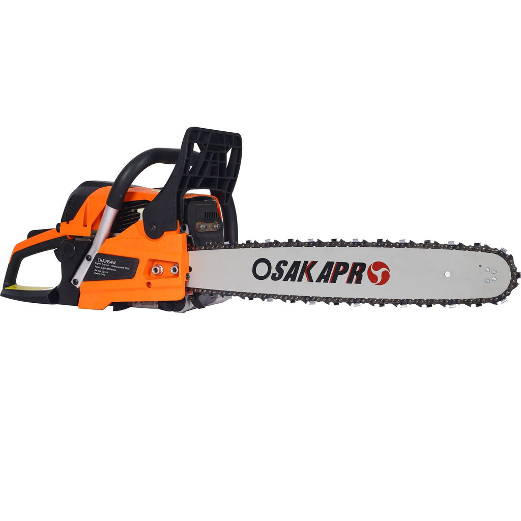Professional Gasoline Chainsaw with 20-Inch Bar - Orange