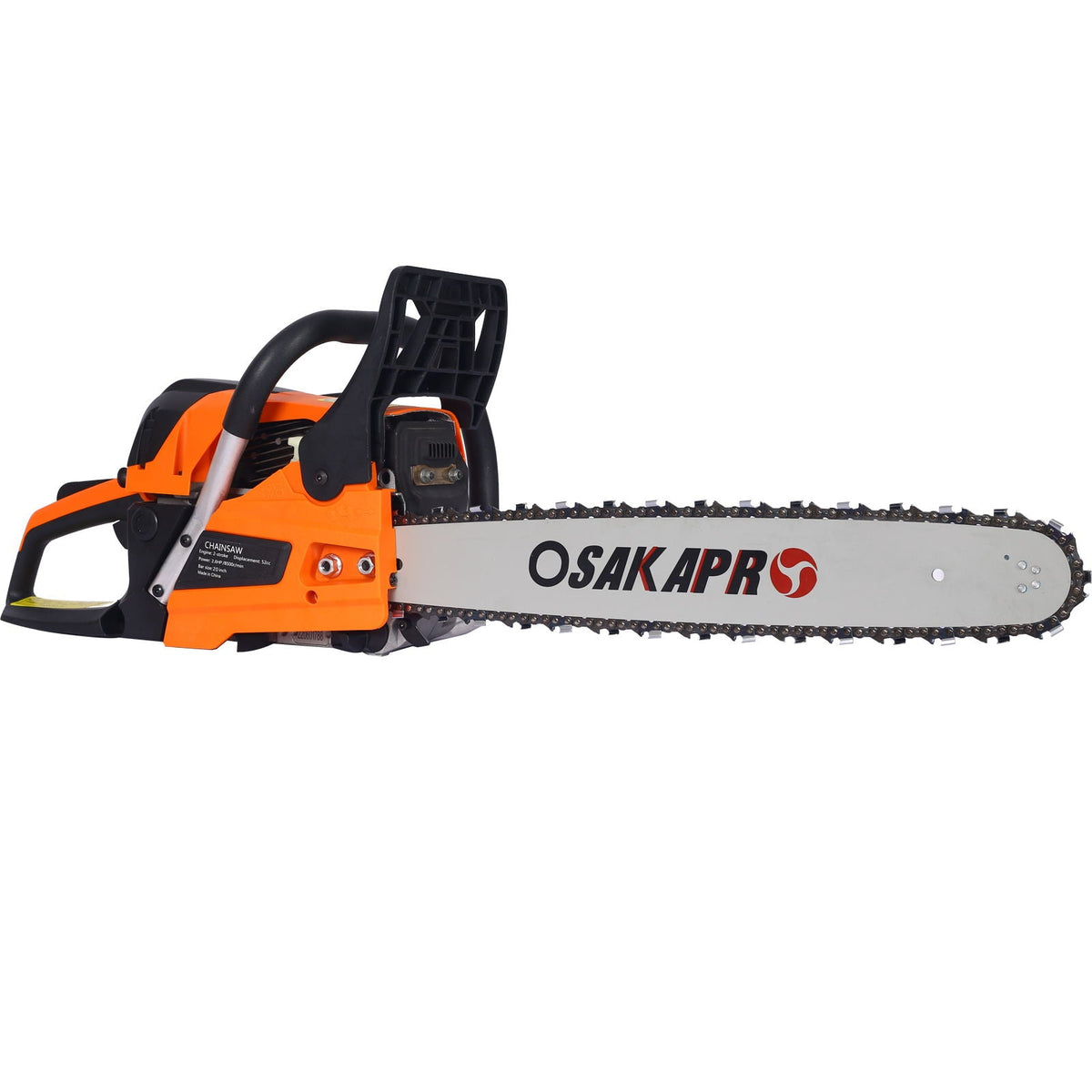 Professional Gasoline Chainsaw with 20-Inch Bar - Orange