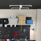 Overhead Garage Storage Rack with All-Steel Construction - White