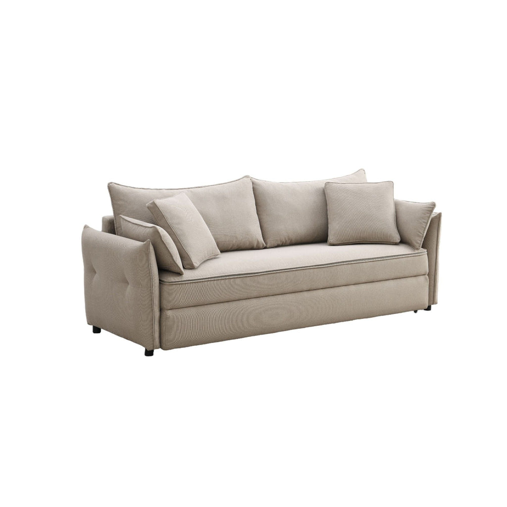 Irina Pull-Out Sleeper Sofa with Storage and Removable Cushions - Dark Gray or Blue