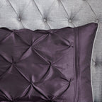 7 Piece Tufted Comforter Set Plum Full