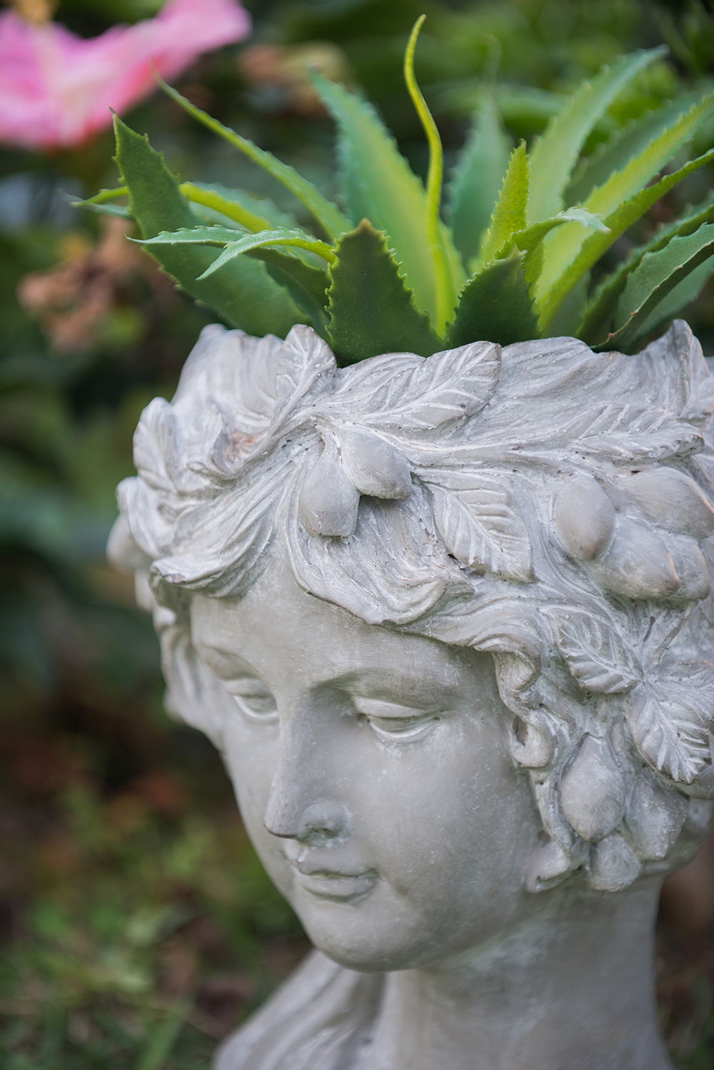 Cement Bust Wall Planter - Indoor & Outdoor Decor