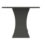 Modern Dining Table with Adjustable Metal Feet - Dark Gray or White