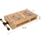 Portable Hardwood Workbench with Quick Release Handle - Natural