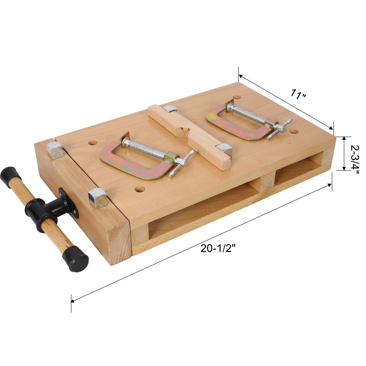 Portable Hardwood Workbench with Quick Release Handle - Natural
