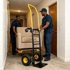Dual Purpose Hand Truck Cart with Convertible Dolly Design - Black/Yellow