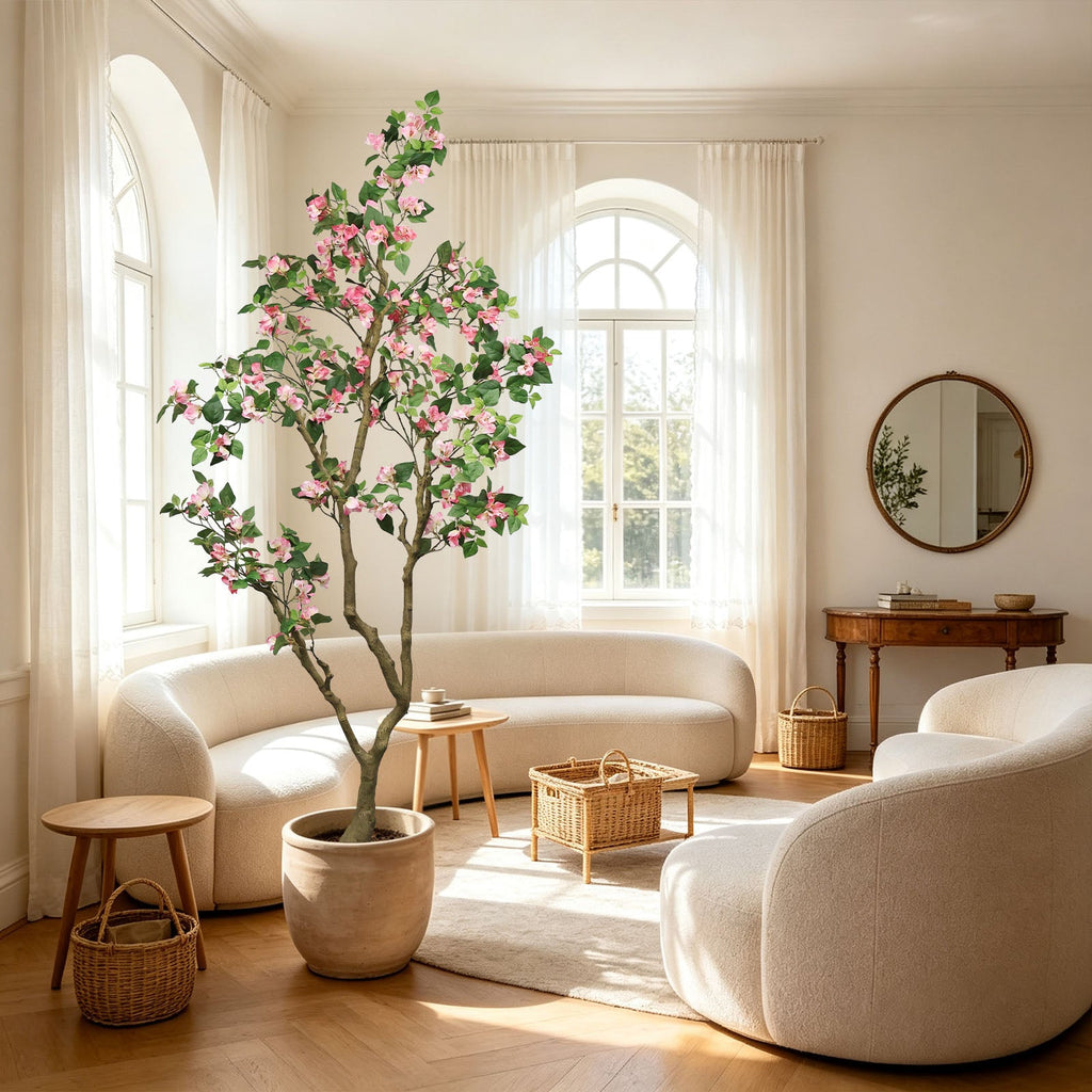 7FT Artificial Bougainvillea Tree with Realistic Details - Pink