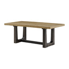 Table With Trestle Base Bar Table with Solid Wood Construction - Light Brown