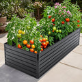 Metal Raised Garden Bed Kit with Gloves - Galvanized Steel