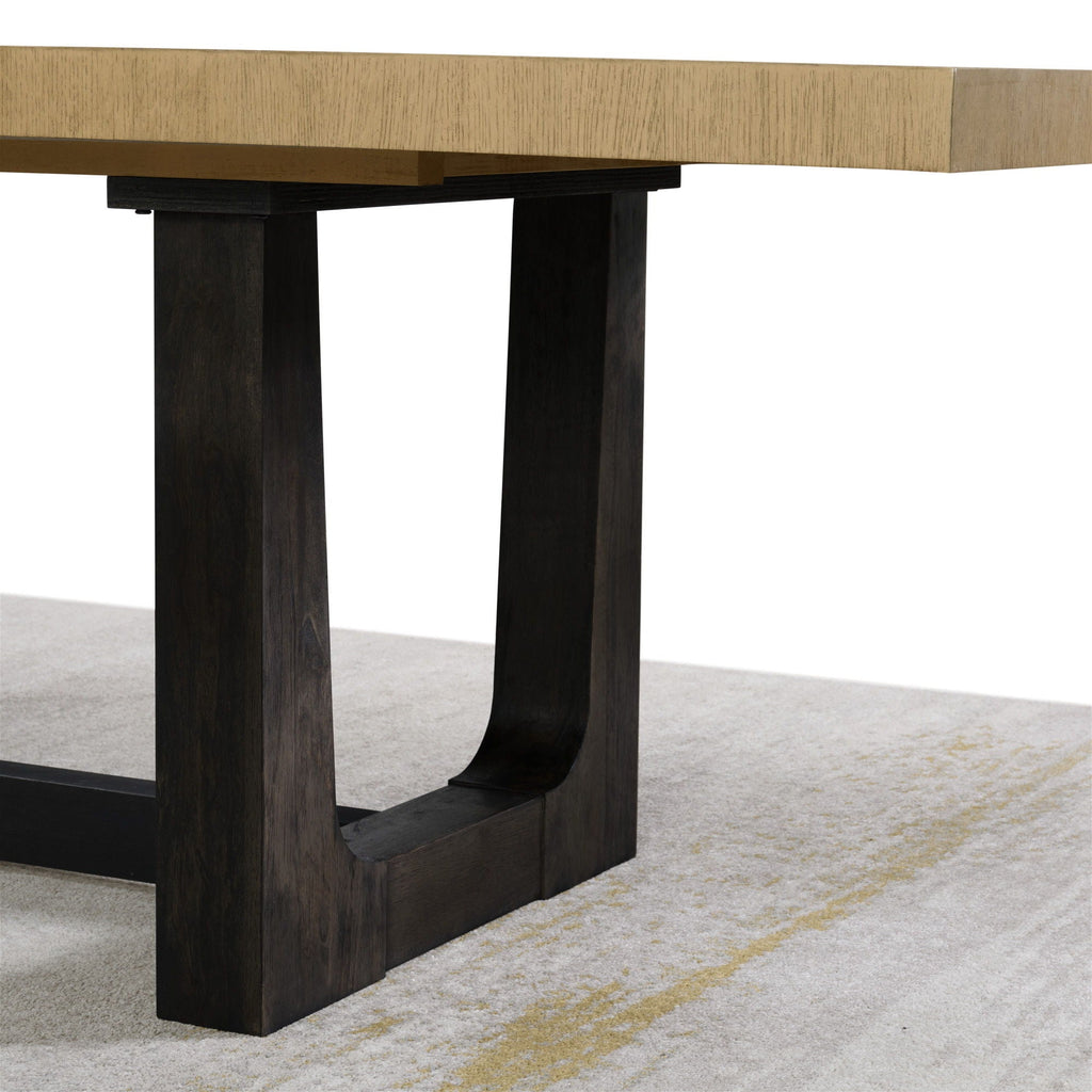 Table With Trestle Base Bar Table with Solid Wood Construction - Light Brown