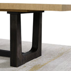 Table With Trestle Base Bar Table with Solid Wood Construction - Light Brown